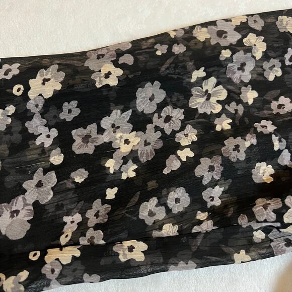 Xhilaration Floral Print Semi Sheer Open Front Kimono Size Medium Lightweight - Picture 9 of 9